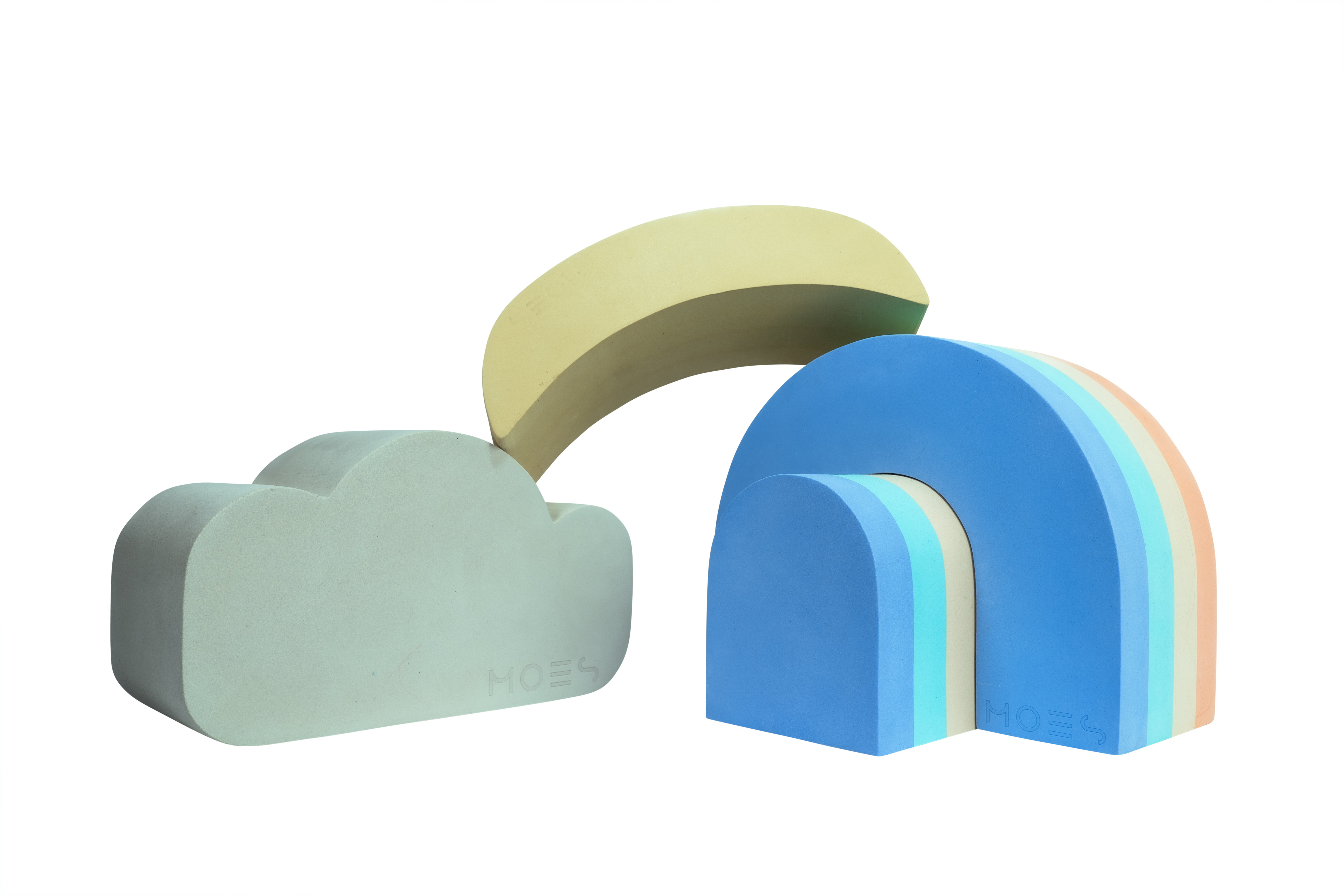 Moes Play Rainbow Nature Walk set 2stuks Dolphine Blue Ocean Blue Yellow Pink