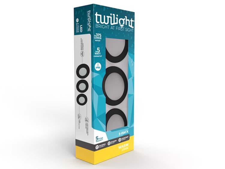 Twilight Inbouwspot GU10 IP65 Zwart 3x 5W 375 Lumen Geintegreerde LED
