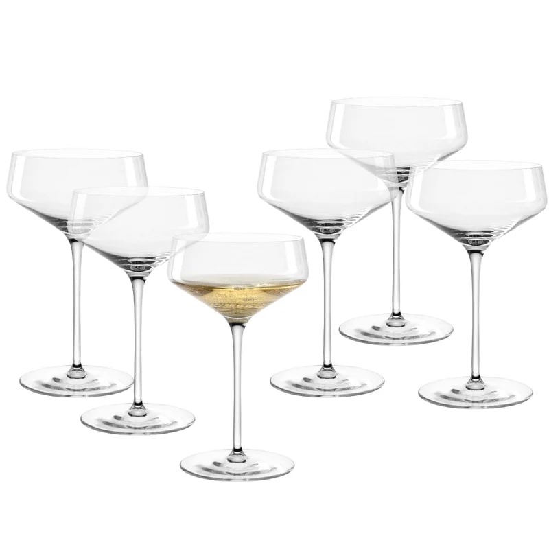 Leonardo Champagnecoupe/Cocktailglas Puccini 35cl set 6 stuks - 10x18 cm