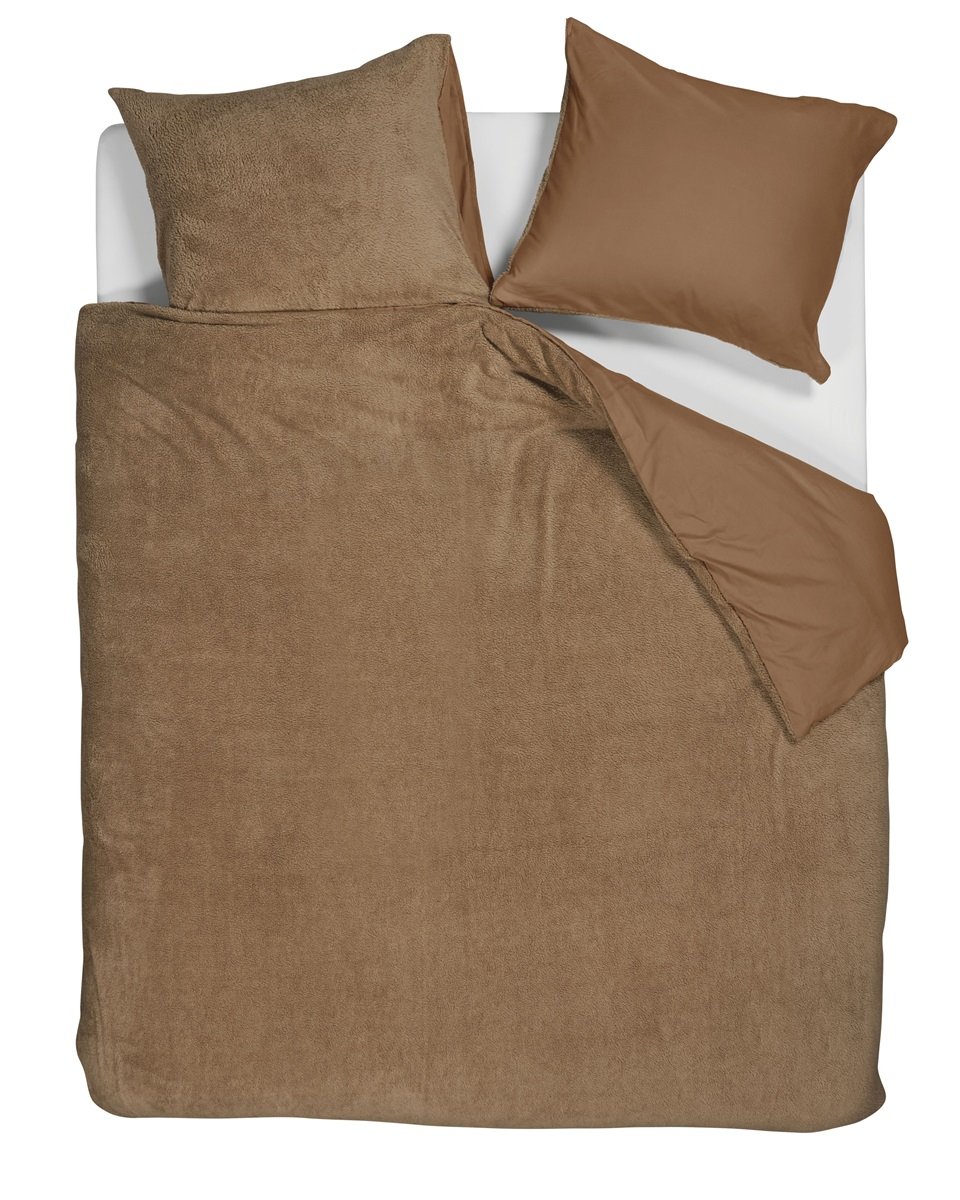 Ambiante Dekbedovertrek Plush 200x220 cm Katoen Bruin