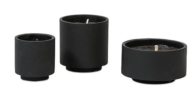 Dekocandle Buitenkaars Terracotta 11x12 cm - Black