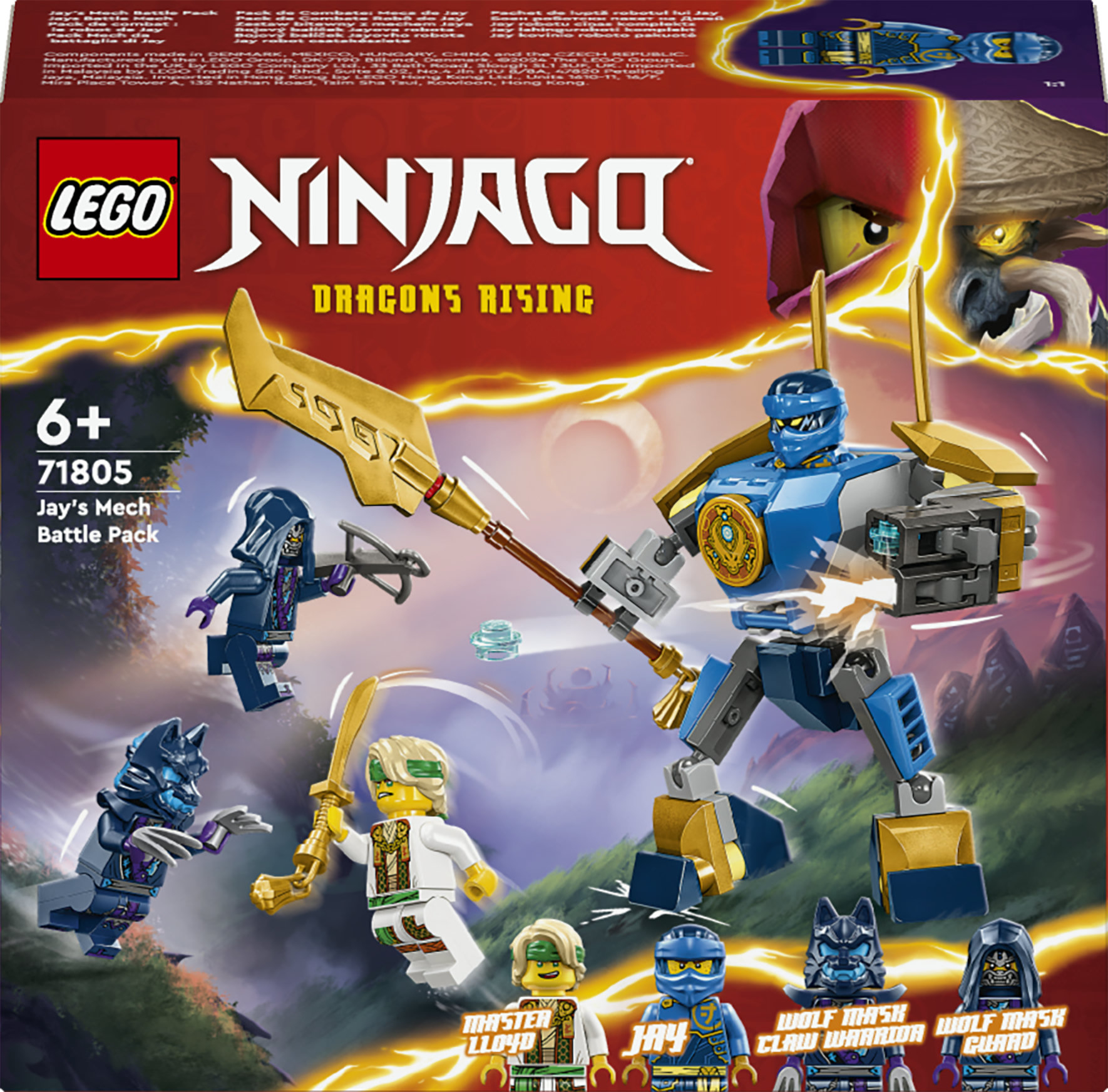 Nieuwe LEGO sets voor januari 2024 LEGO Ninjago 71805 Jay’s mecha strijdpakket
