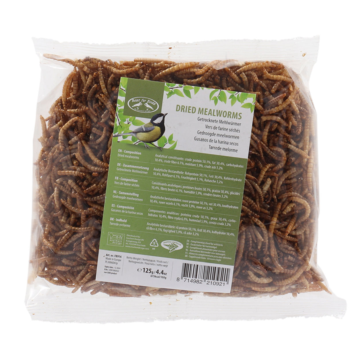 Gedroogde Meelwormen 125g