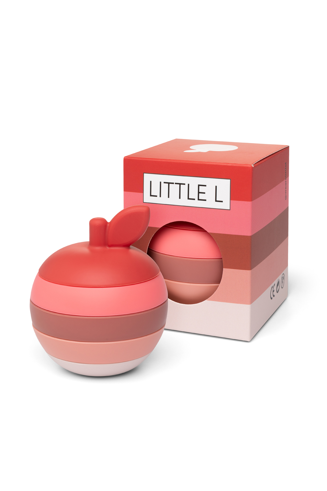 Little L Stapelspeelgoed Appel Rood-Roze