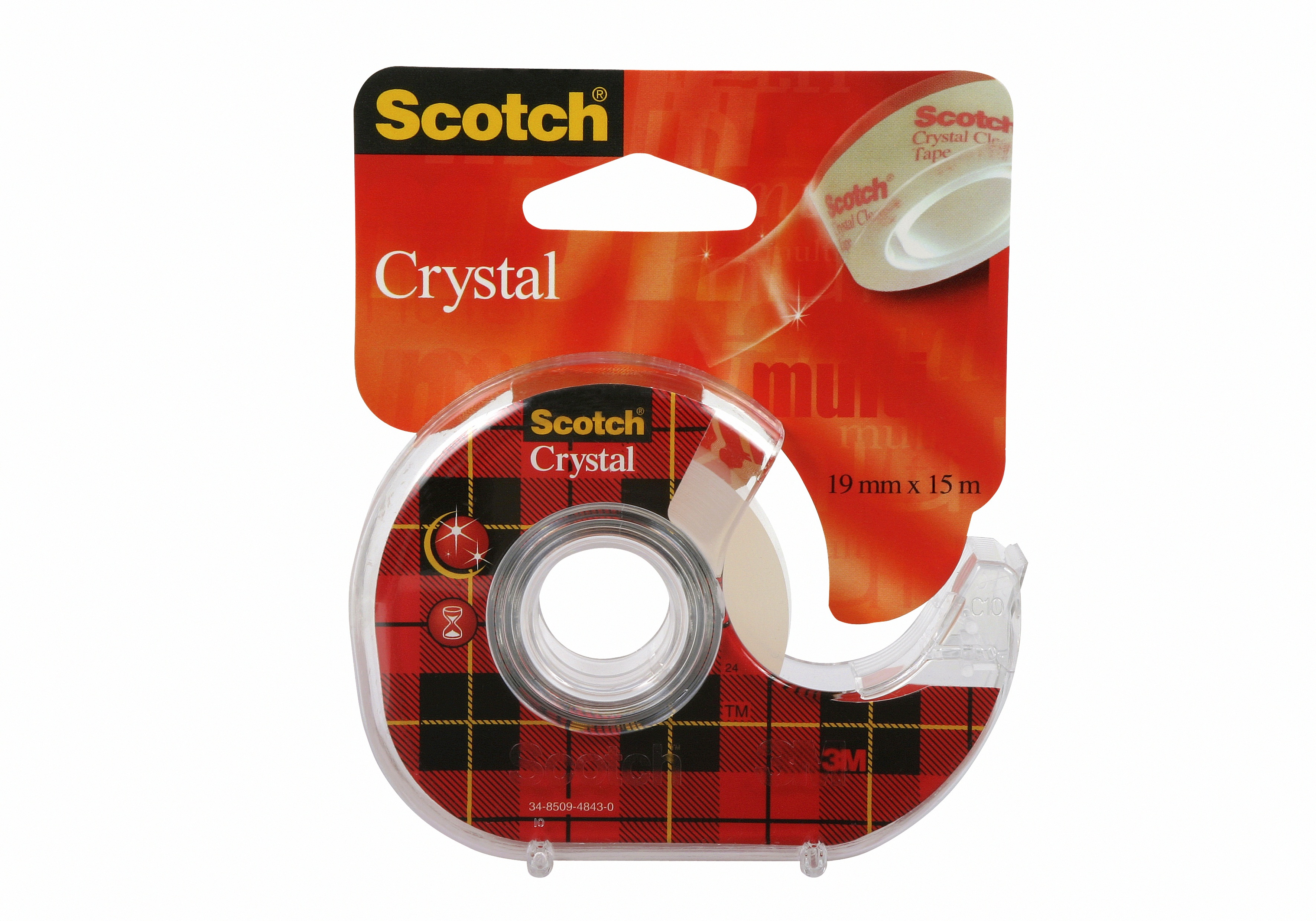 Scotch Crystal Kleefband 19mmx15m + Dispenser
