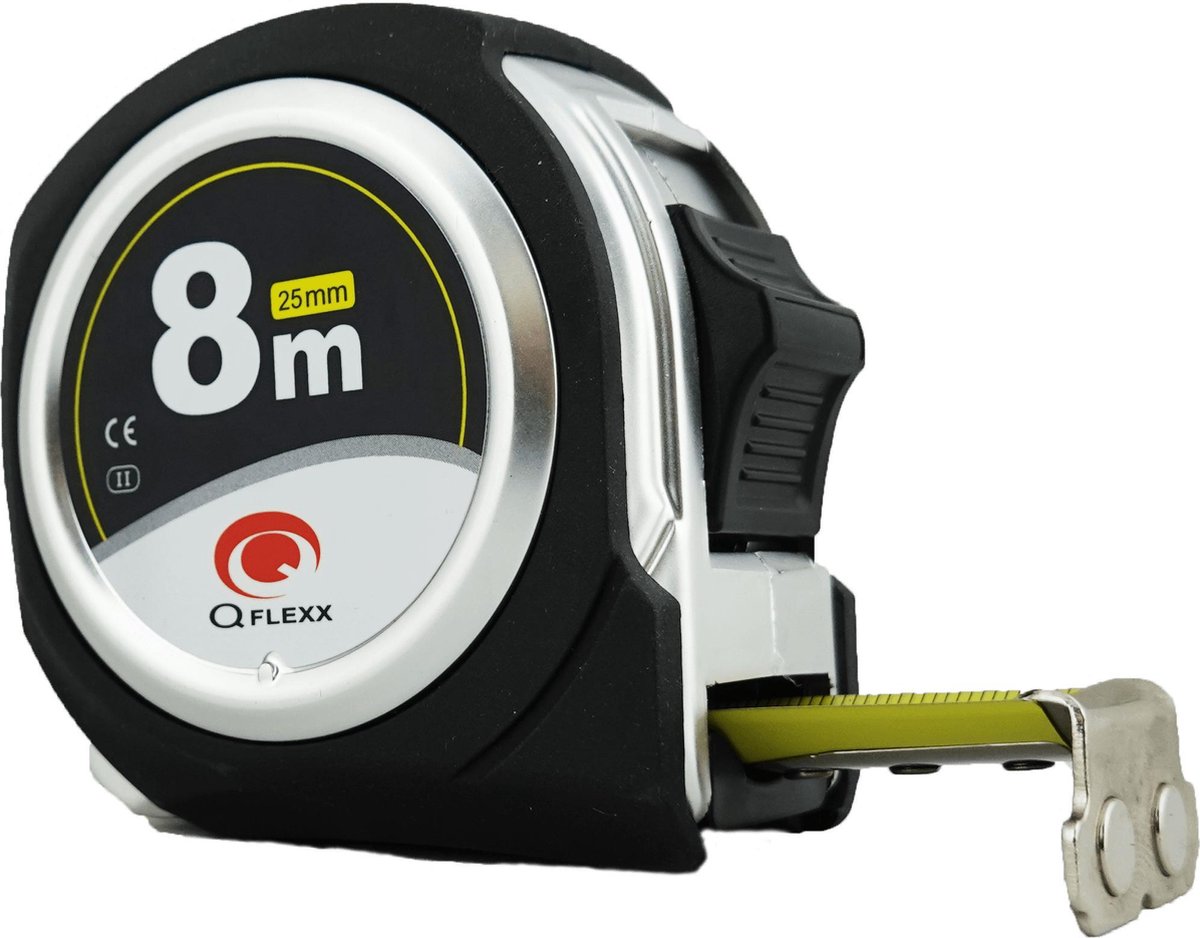 Q Flexx Rolmeter 8m - 25 mm 2 Magneten