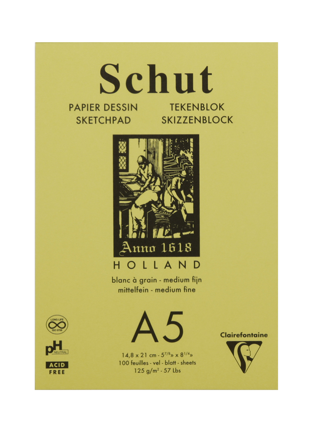 SCHUT Papier A5 Dessin & A Grain 125 g 100 vel