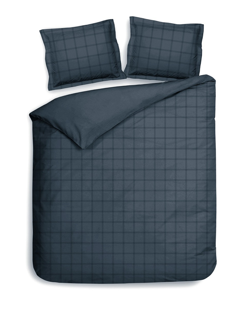 Heckettlane Dekbedovertrekset Diamante 260x220 cm - Satijn - Maritime Blue