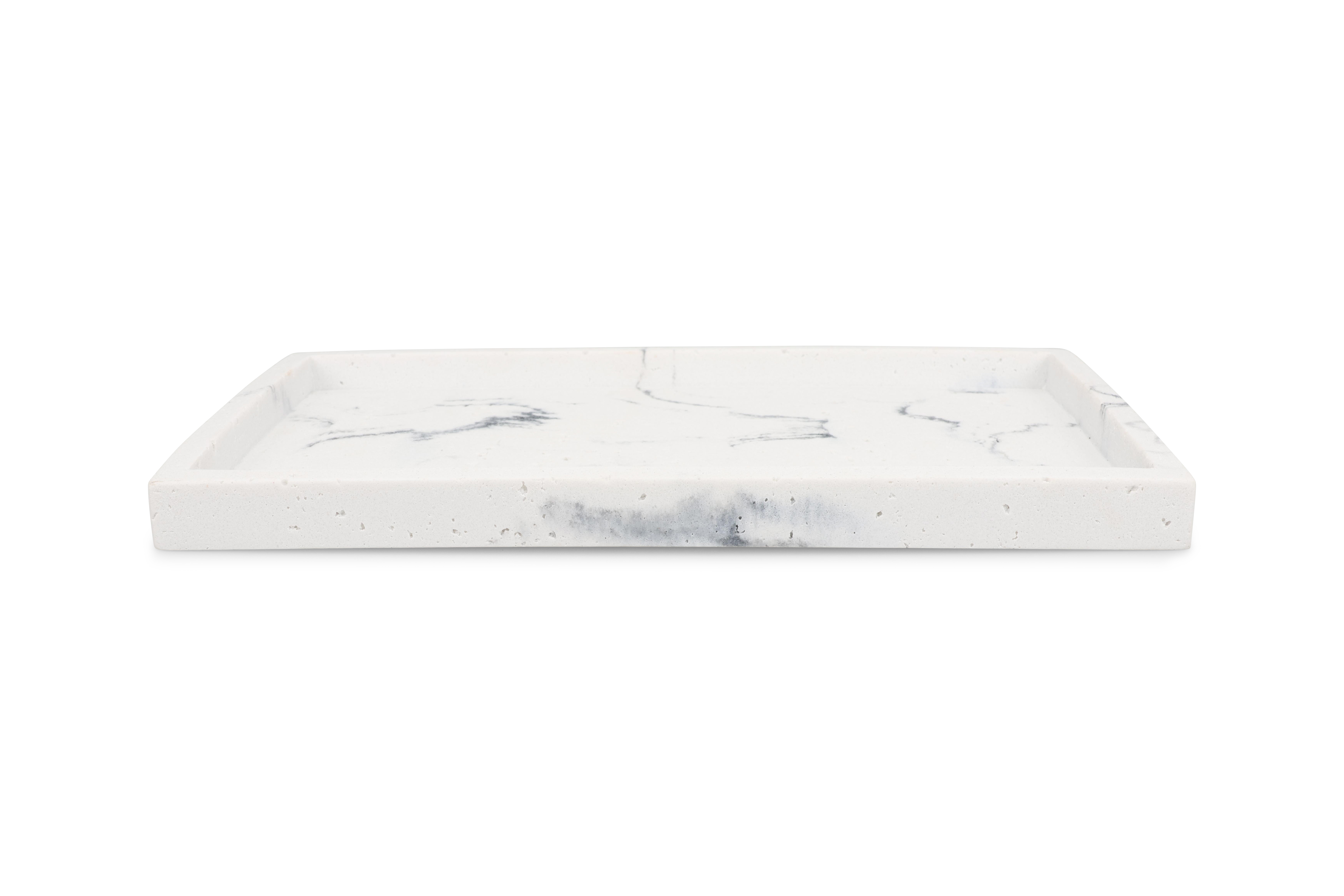 Salt & Pepper Zeepschaal Suds Marble White 27x15.5x2 cm