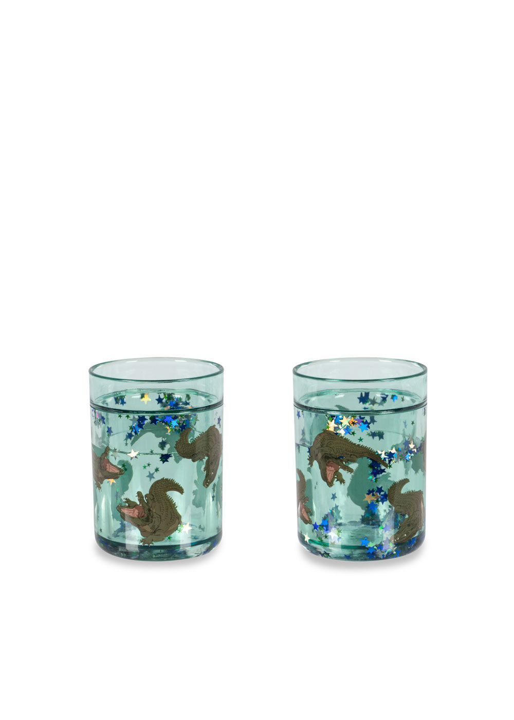 Konges Beker Glitter Krokodil  180 ml - 2 stuks