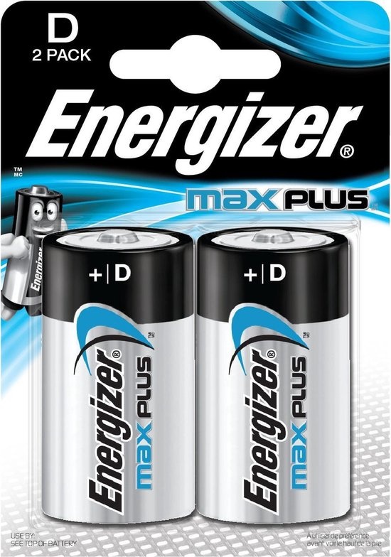 Energizer Max Plus Alkaline Batterij LR20/D - 2 Stuks