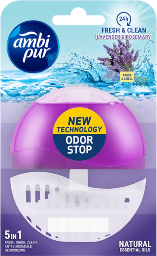 Ambi Pur Toiletblokje Starterkit Lavendel&Rosemary 55 ml