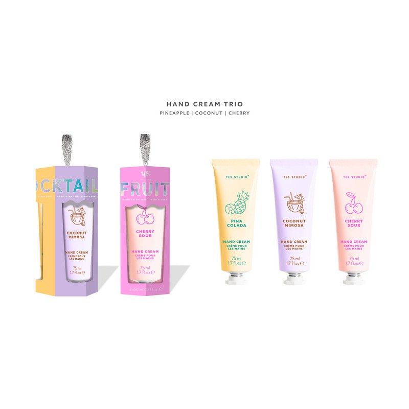 Yes Studio Handcreme Trio Fruity Cocktail - 3 stuks