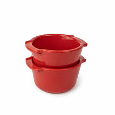Peugeot Ovenschaaltjes Appolia Duo 11cm Rood - 200ml - Keramiek - 2 stuks