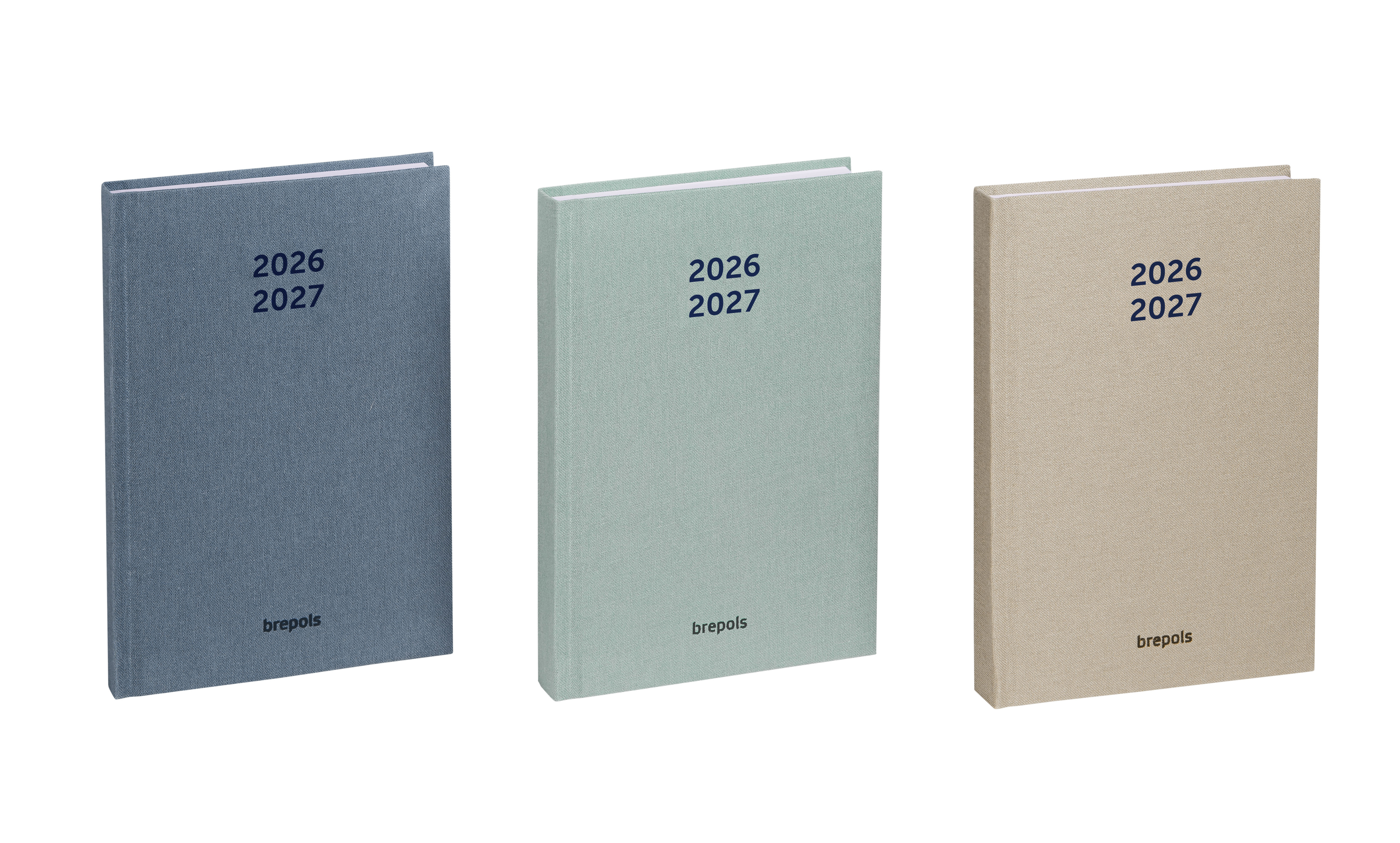 Brepols Schoolagenda 2026-27 Prevision Nature 1week/2pag Linnen assorti 17.1x22 cm - per stuk