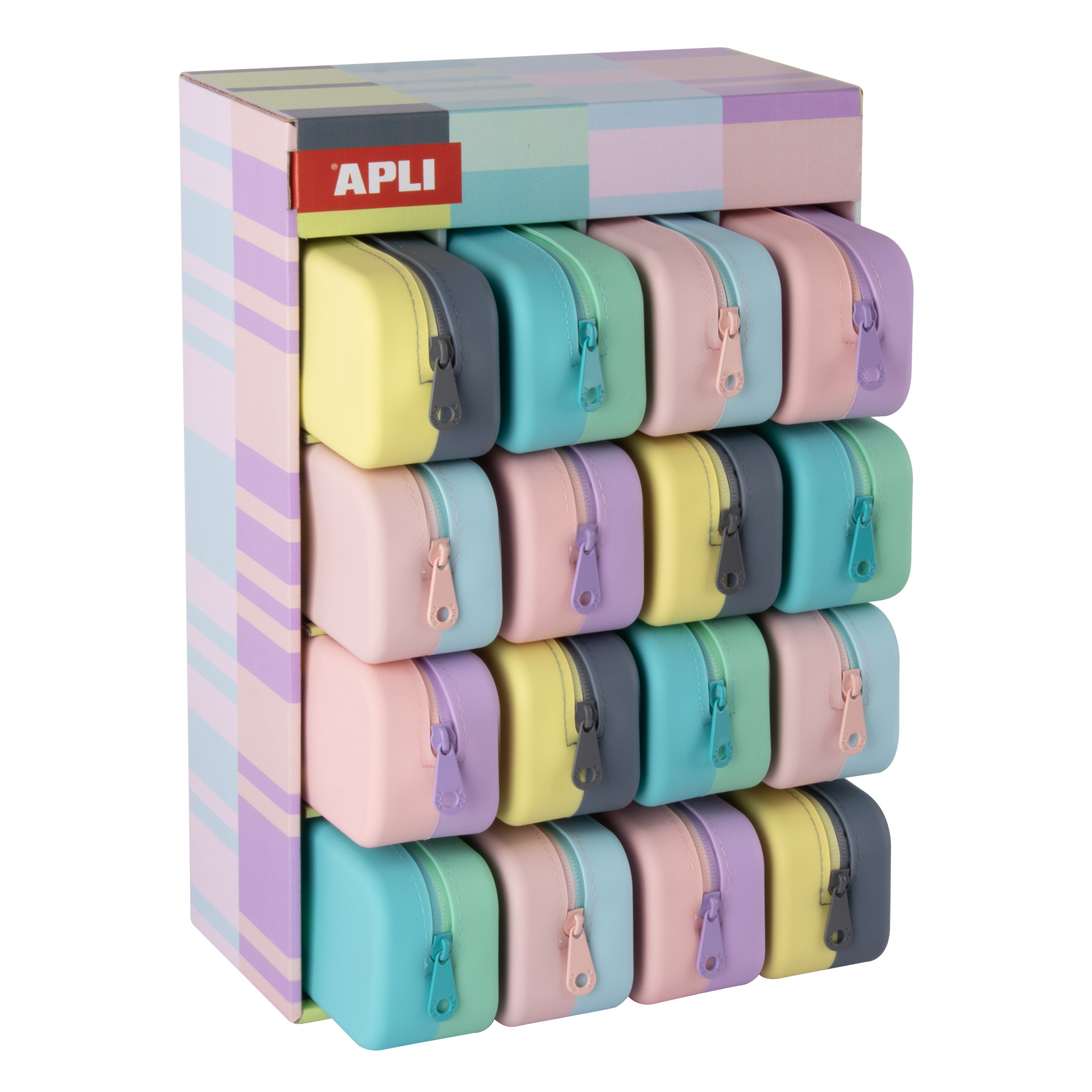 Apli Pennenzak Nordi Bicolor Silicone 18.5x7.5x5.5 cm assorti - prijs per stuk