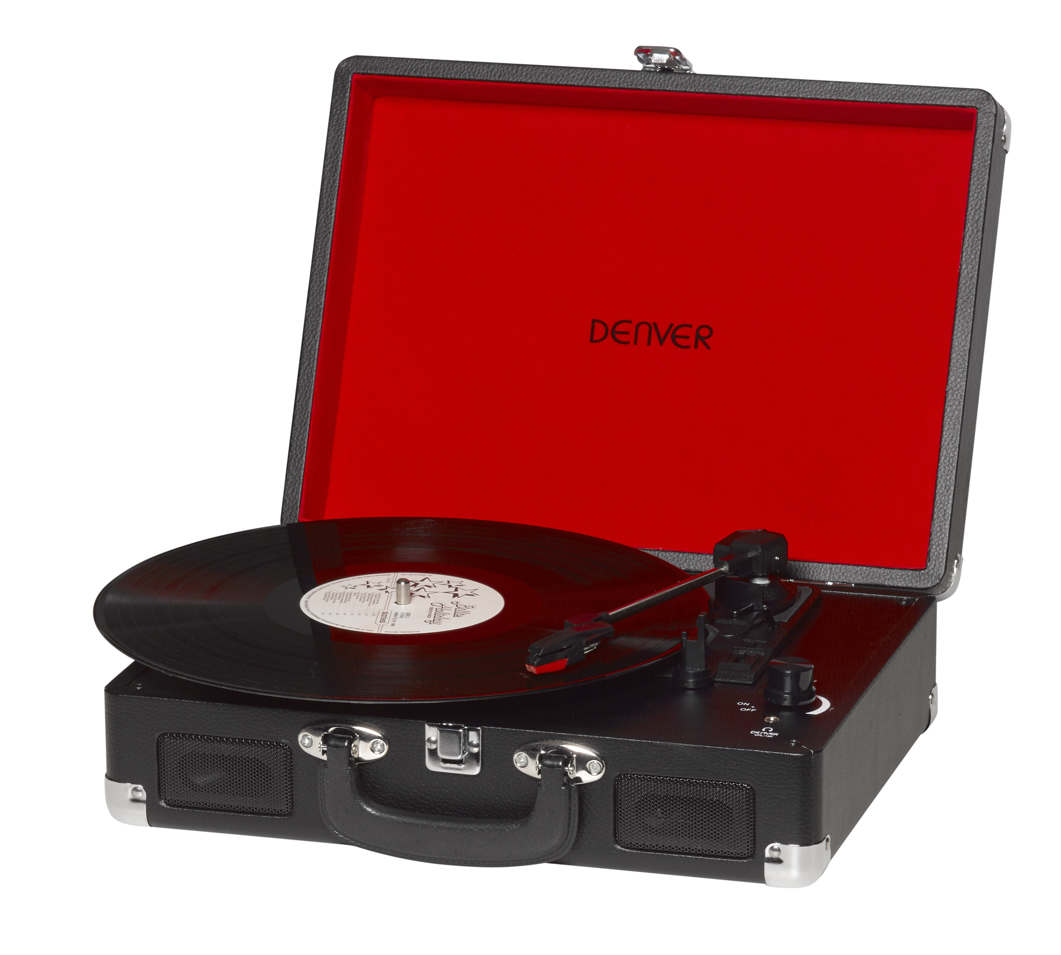 Denver VPL-120 Platenspeler Zwart Koffermodel met speakers