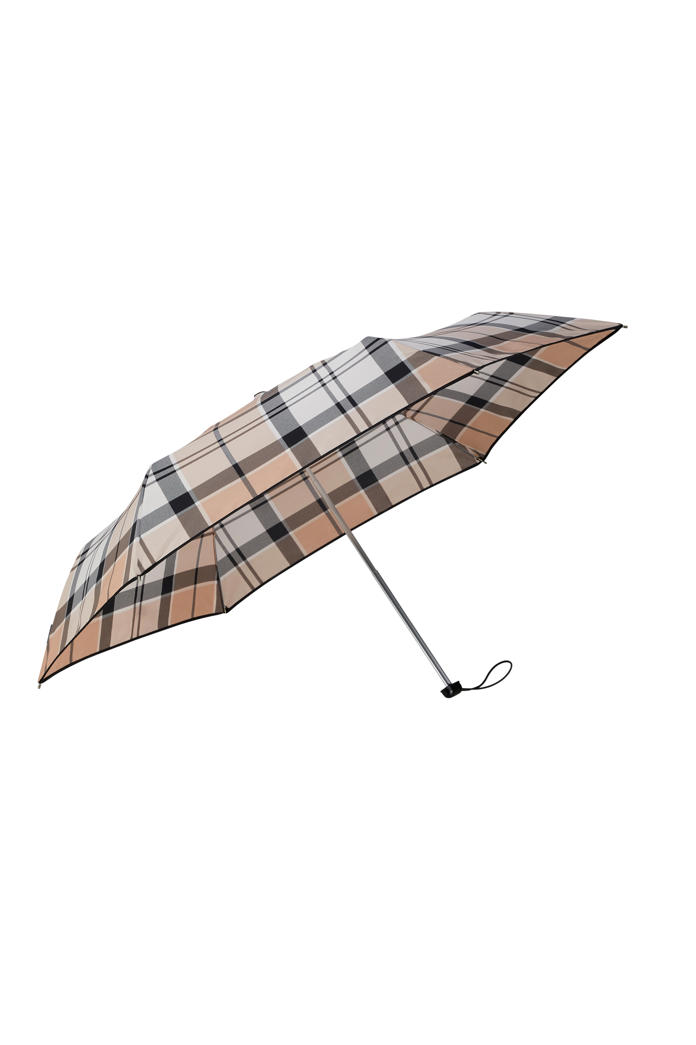 Samsonite Paraplu Alu Drop S Manueel Beige Check