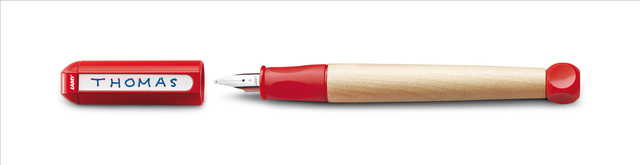 Lamy Vulpen ABC - Rood Fijne Punt - Blauw schrijvend