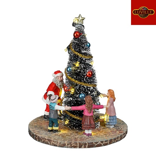 Luville Dancing Around The Christmas Tree 11.5x14 cm - op Batterijen (excl.)