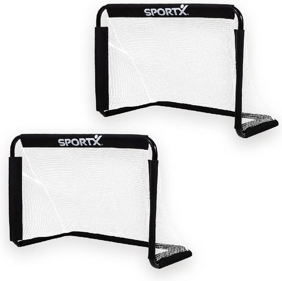 SportX Metalen Voetbaldoel set 2 Goals 78 x 56 x 45 cm