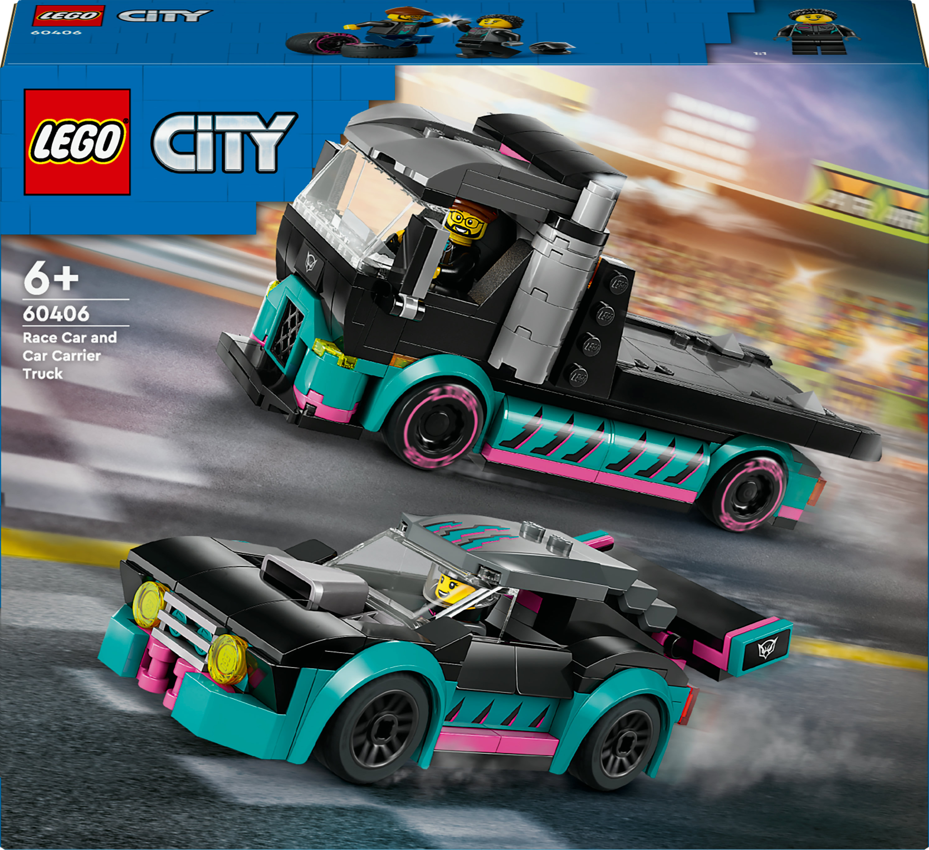 LEGO City 60406 Raceauto en transport- truck