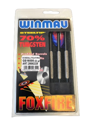 Winmau Dartsset Foxfire Nickel Tungsten 3 Pijlen - Gewicht - assorti - prijs per stuk