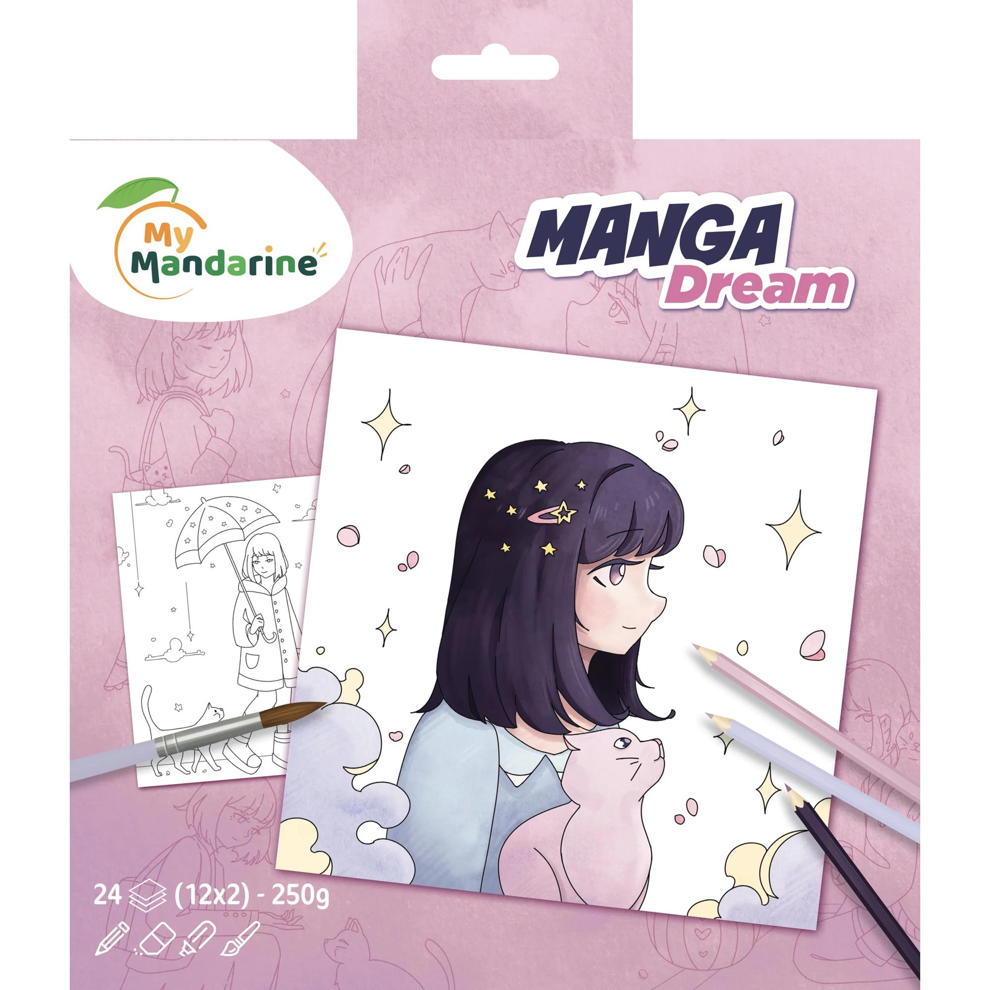 My Mandarine Kleurplaten Manga Dream 24 vel