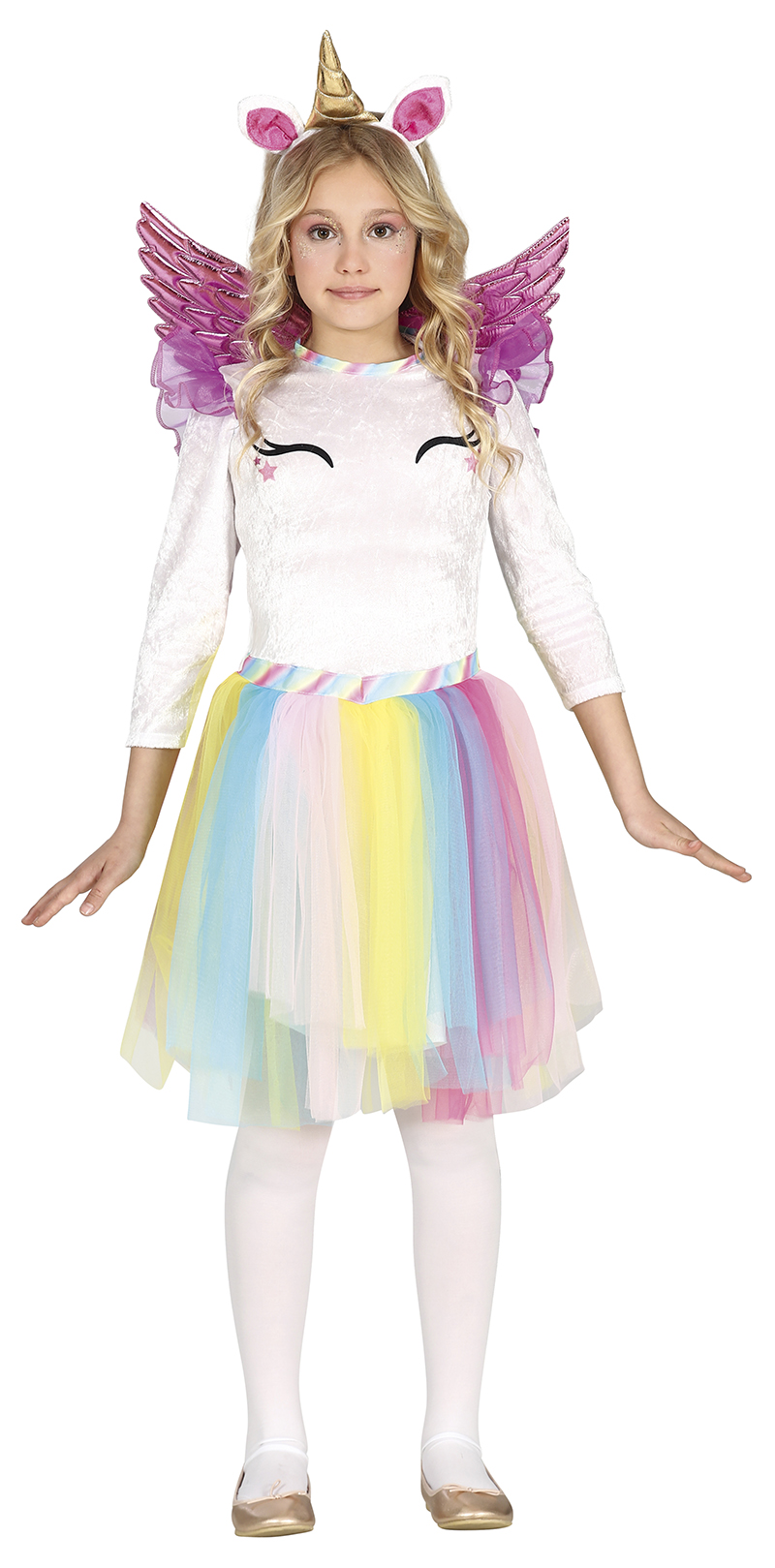 Verkleedjurk Rainbow Unicorn 3-4 Jaar