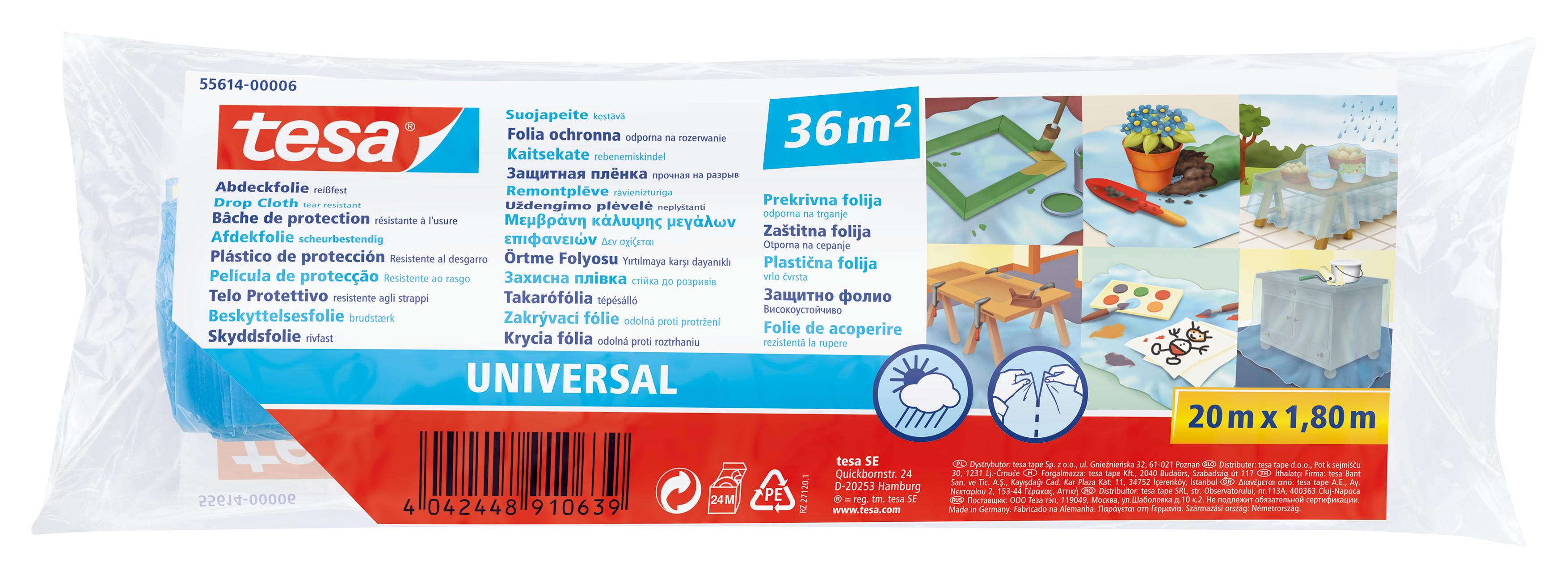 Tesa Afdekfolie Universal 20 m x 1.8 m