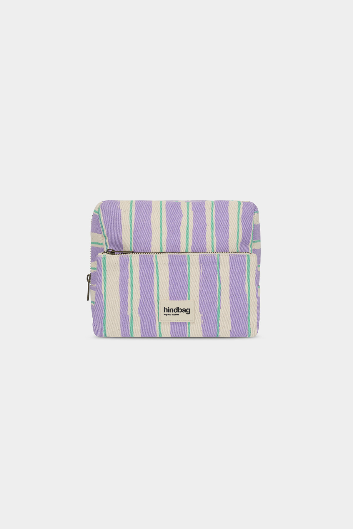 Hindbag Alix Toilettas Purple Stripes 25x20x9 cm