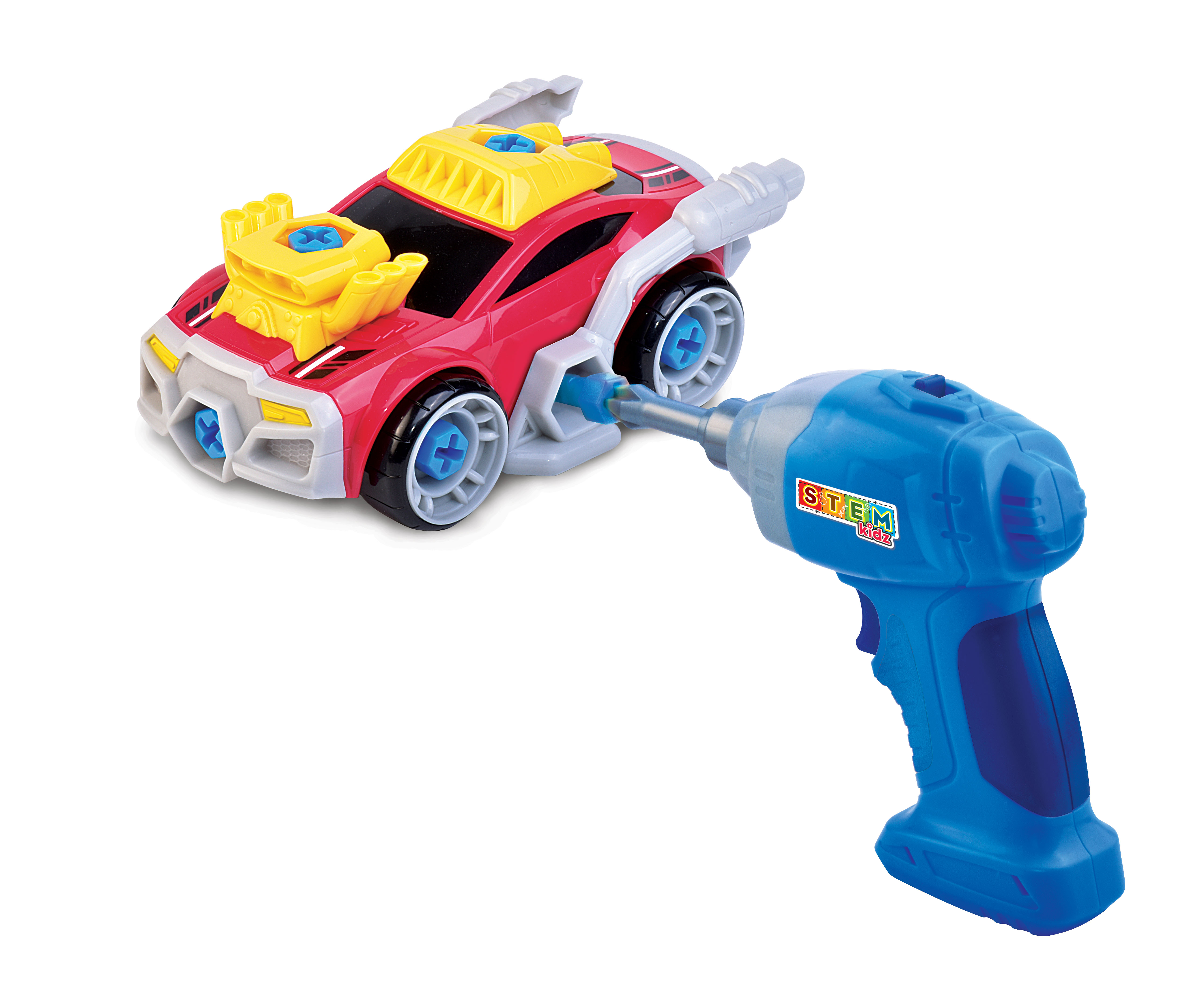 Build-a-Racer, Kleine automonteur met schroevendraaier op batterijen - assorti - prijs per stuk
