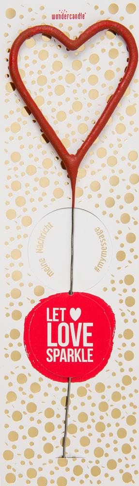 Wondercandle Classic Hart Spotlight - Goud - Let Love Sparkle