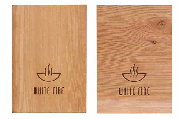 White Fire Rookplanken Ceder 14.5x10 cm set 2 stuks