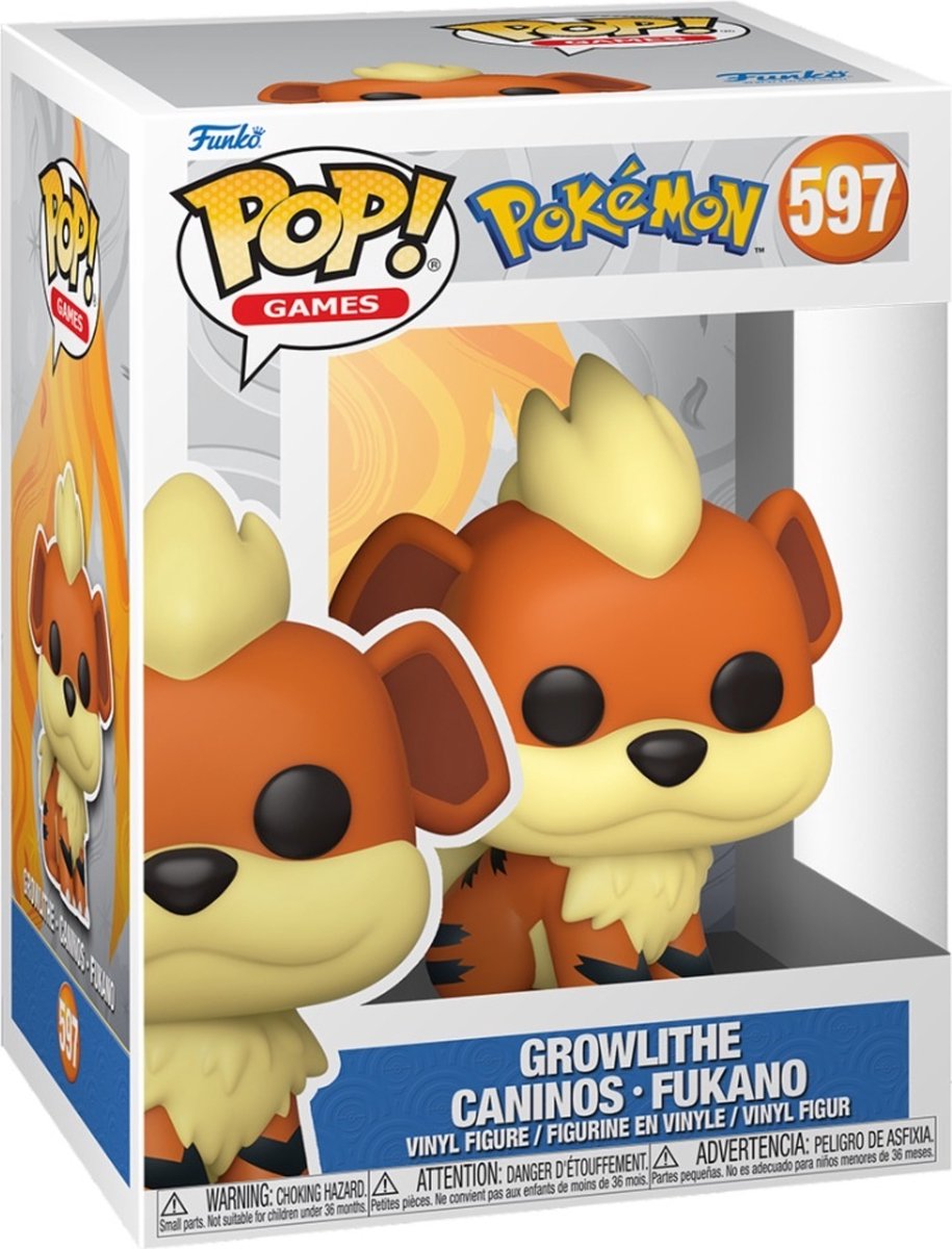 Funko Pop! Games - Pokémon: Growlithe 597 Funko Pop! Games - Pokémon: Growlithe 597