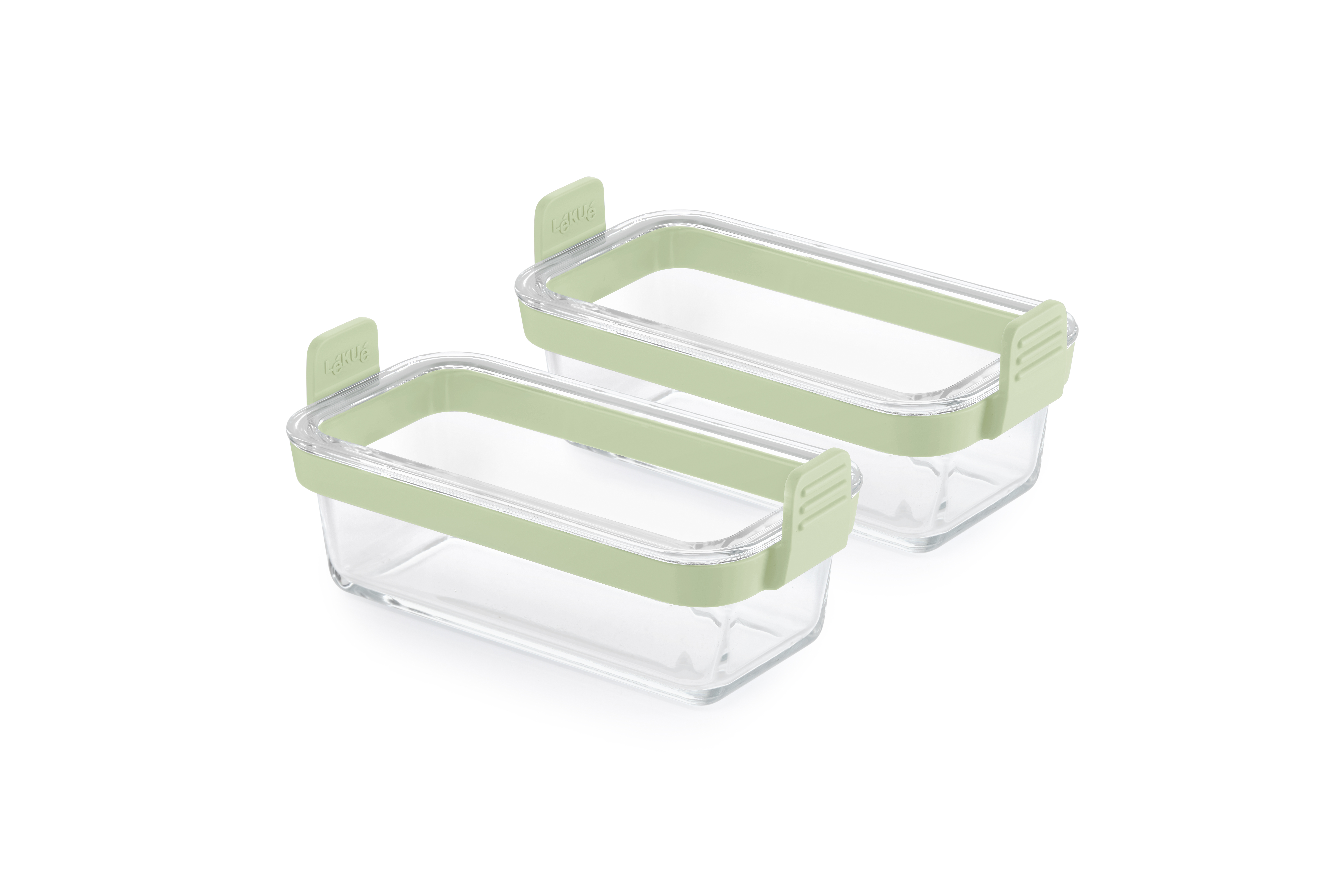 Lékué Airfryer Ovenschaal set 2 stuks 20x9.5x9 cm - Glas