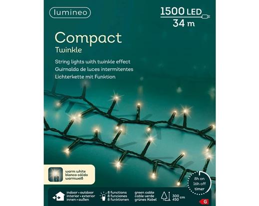 Kerstverlichting LED Compact Twinkle 34m - 1500 Lights - Green/Warm White - In/Outdoor Kerstverlichting LED Compact Twinkle 34m - 1500 Lights - Green/Warm White - In/Outdoor