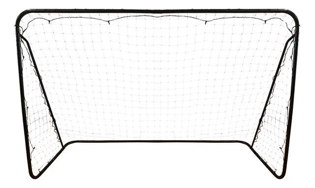 Metalen Voetbalgoal L300xH205xD120 cm, zwart gelakt, buis 38 mm