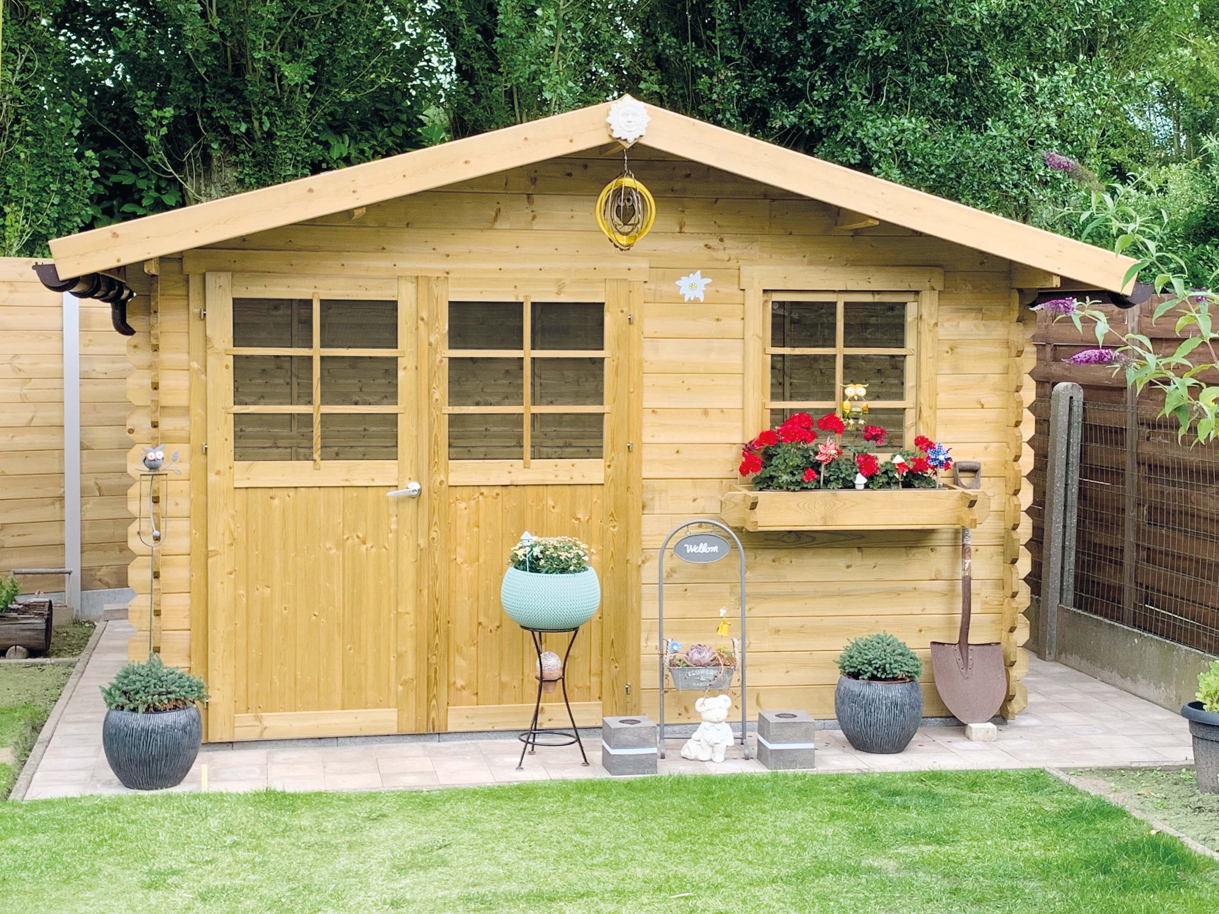 Solid Tuinhuis Chimay 
3580 x  2980 - 390 mm 
28 mm - Geïmpregneerd