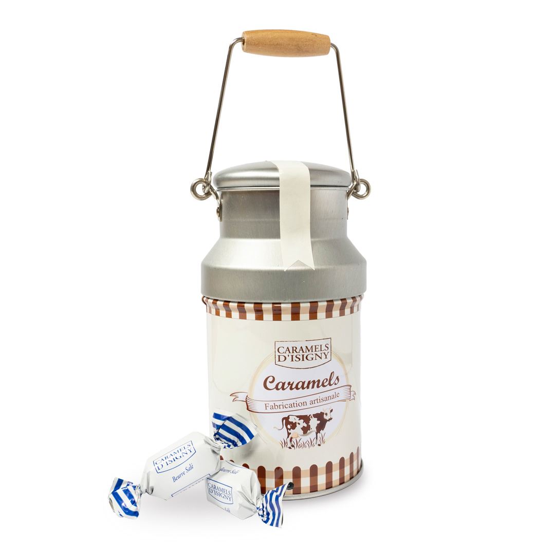 Caramels d'Isigny Caramels Gezouten Boter 180g - in Metalen Melkkan