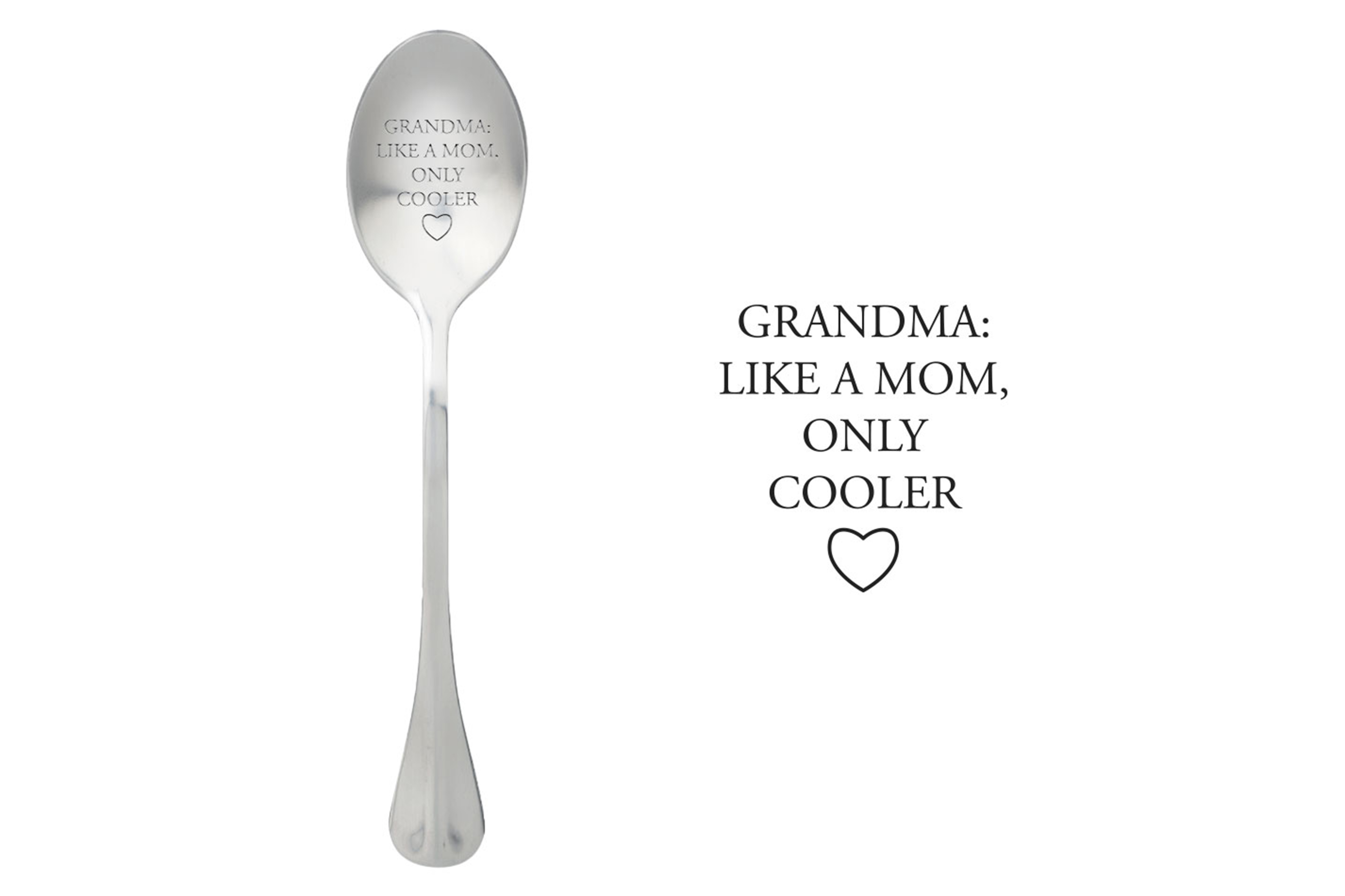 One Message Spoon Lepel met Tekst Grandma, Like A Mom, Only Cooler