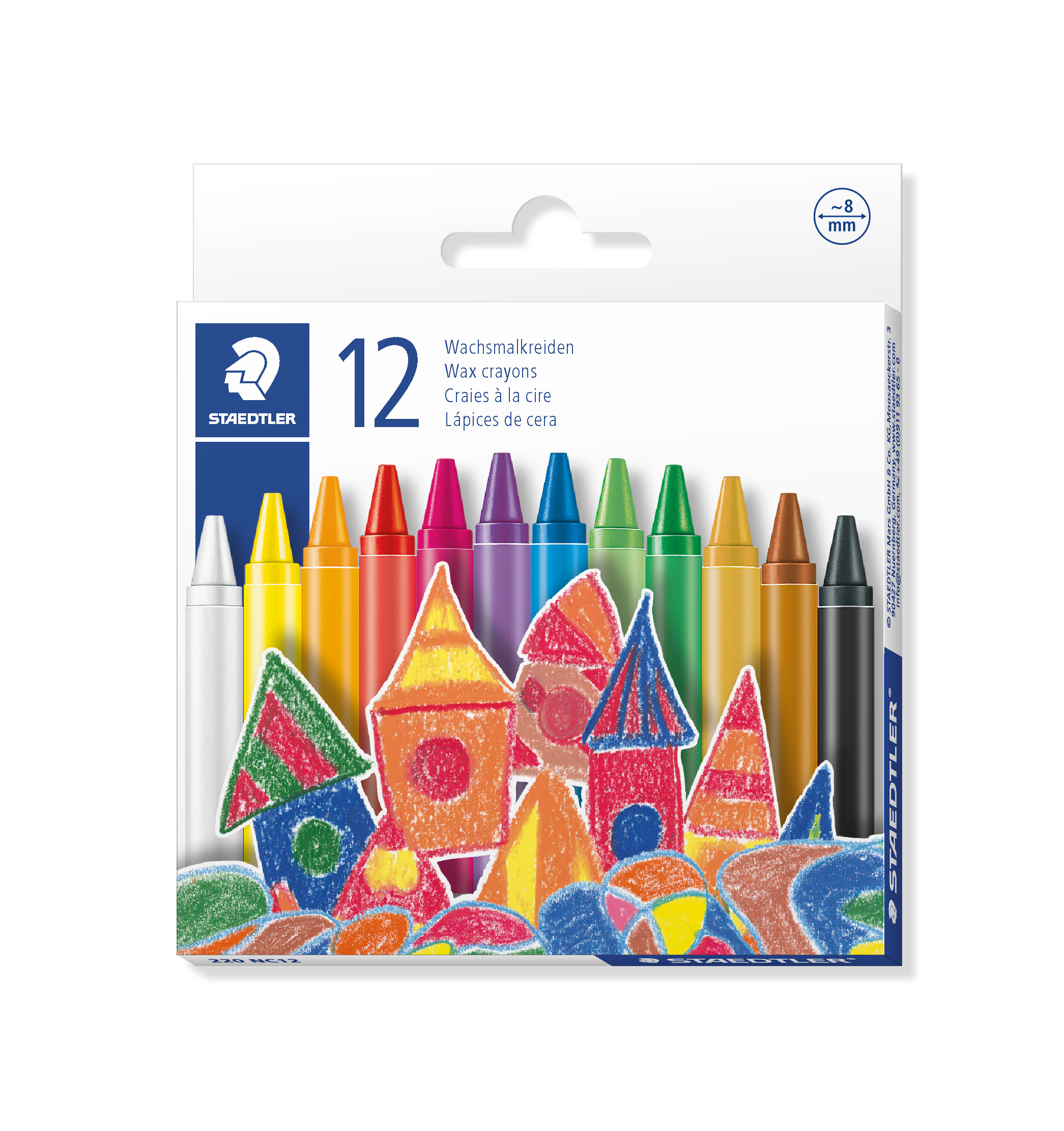 Noris Waskrijt Set van 12 assorti