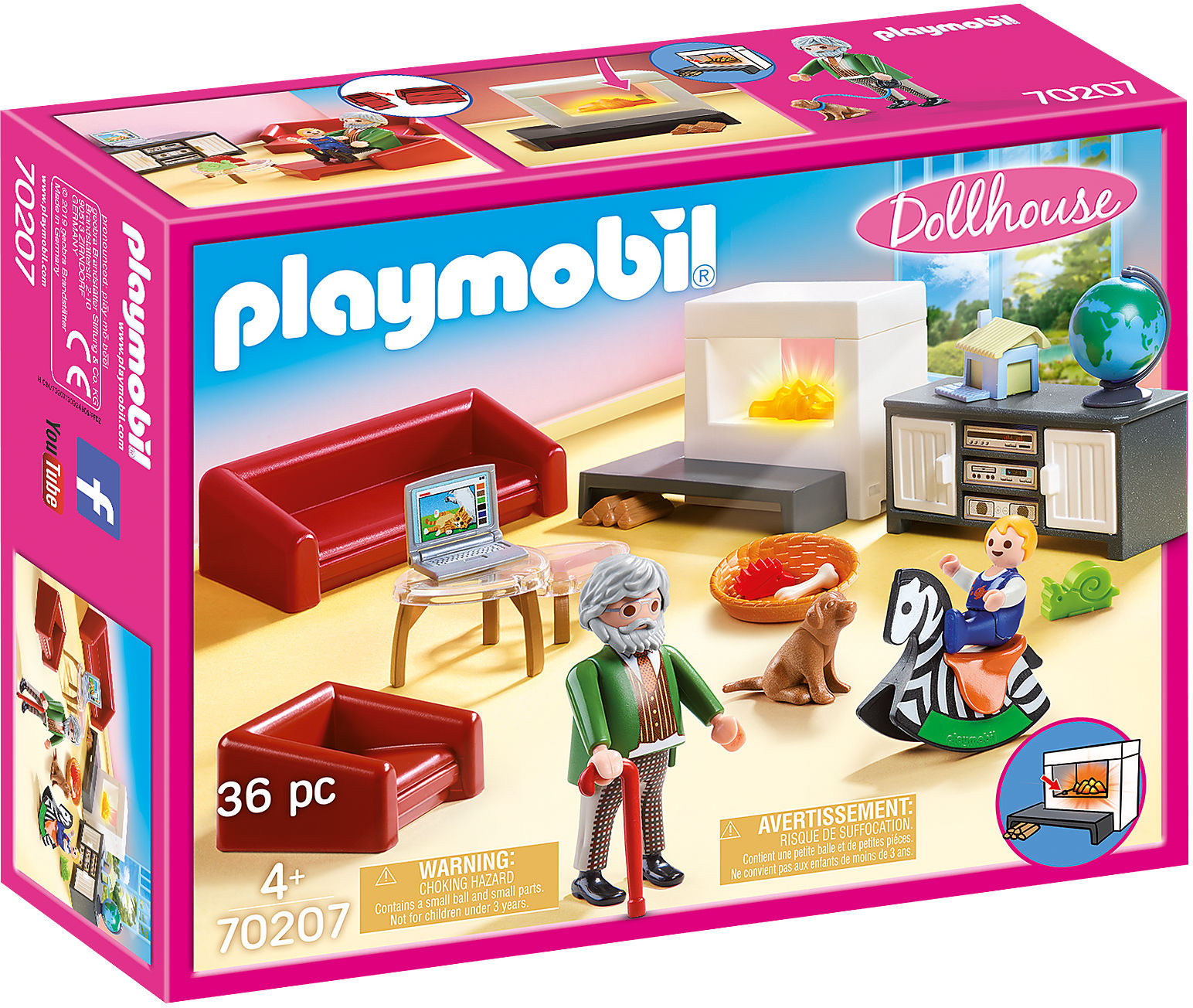 Playmobil Dollhouse 70207 Huiskamer met Openhaard