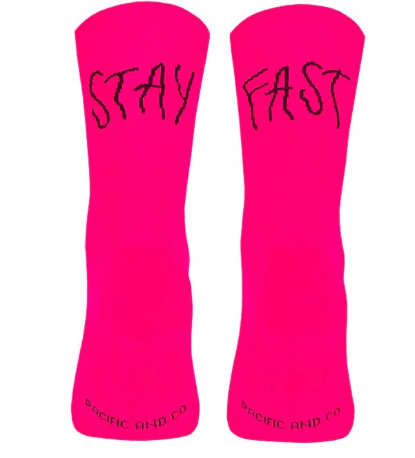 Pacific and Co Sportsokken Unisex Stay Fast Pink Neon - L/XL - 42-45