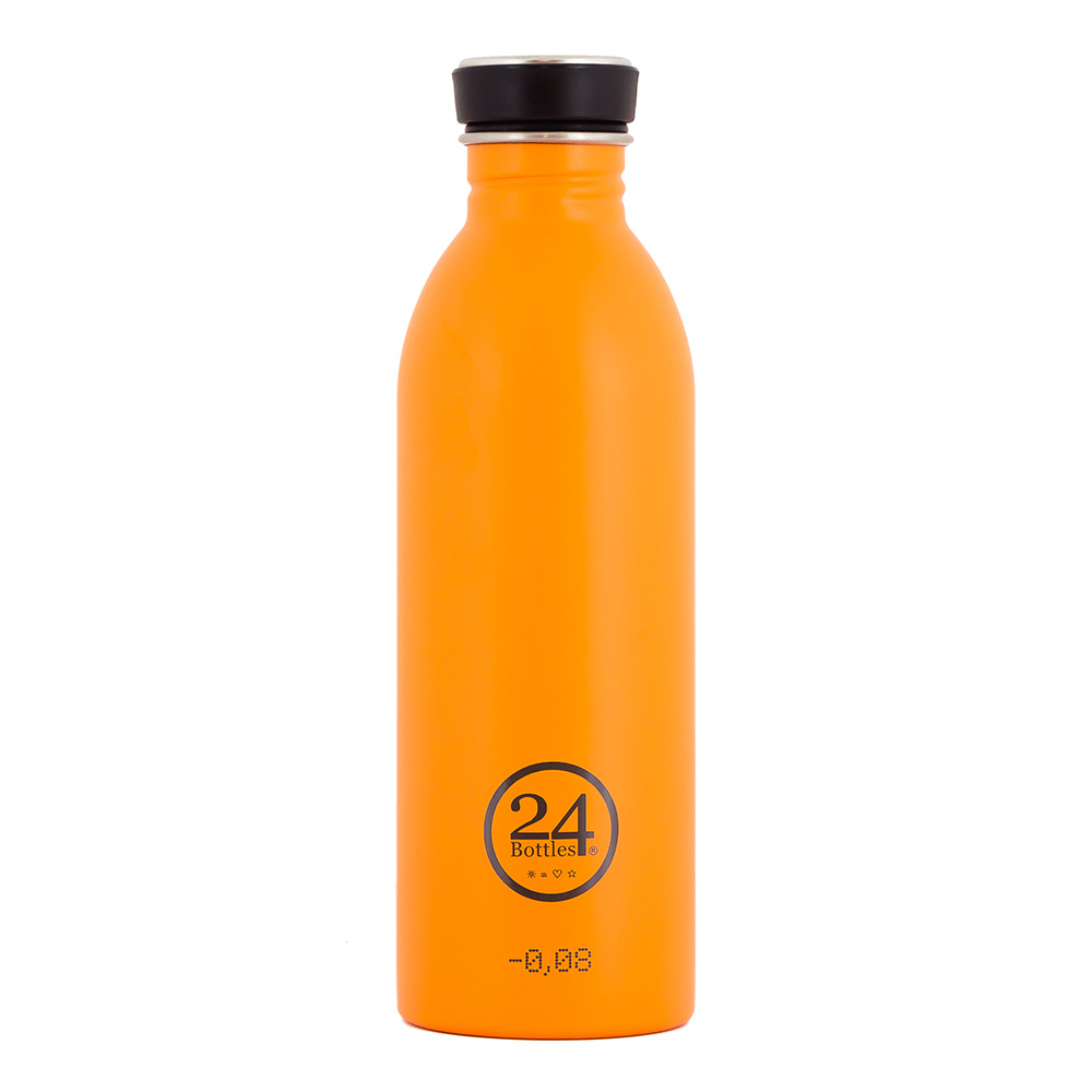 24Bottles Urban Bottle Drinkfles 500ml Stone Finish - Total Orange -single Wall