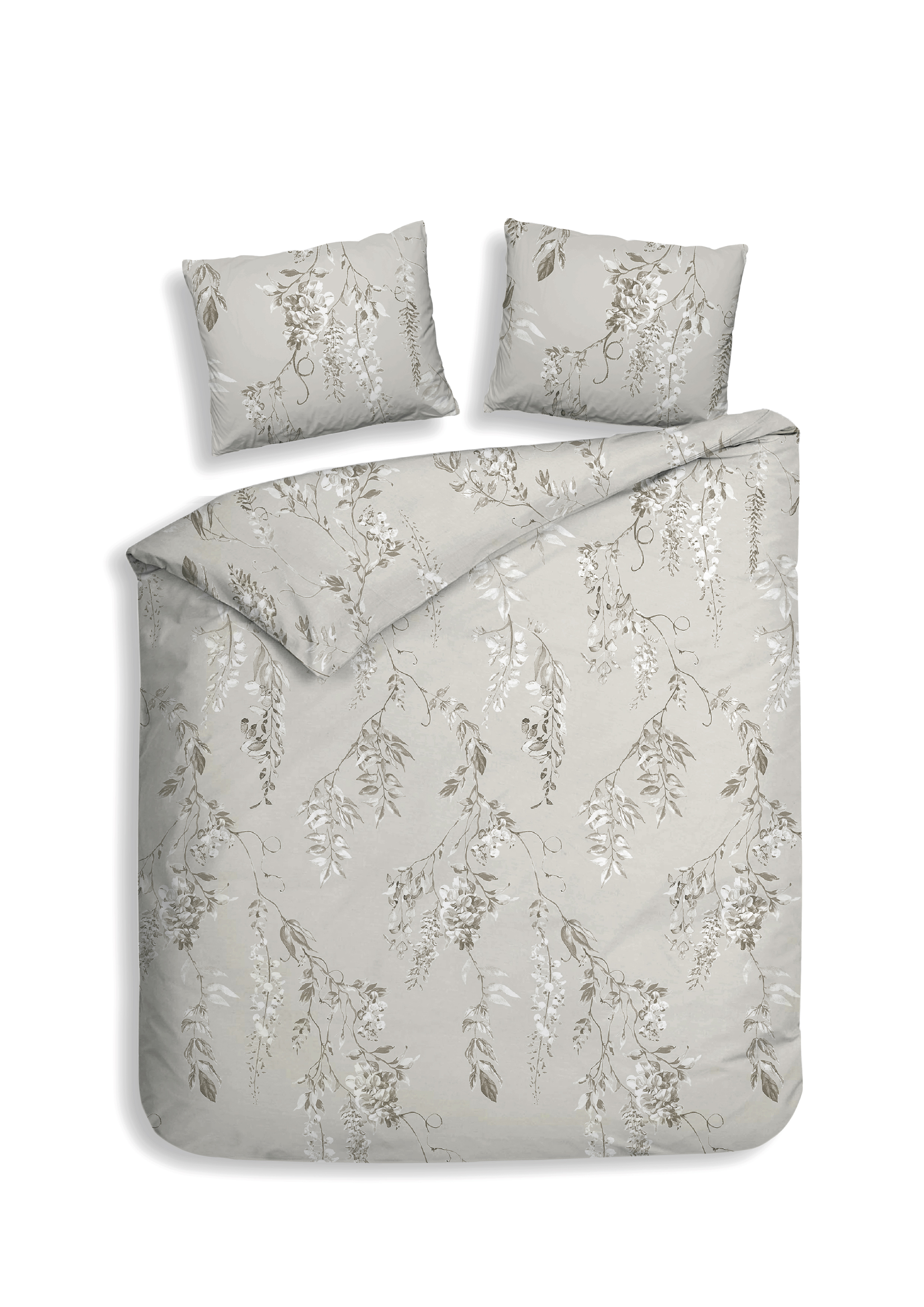 Heckettlane Dekbedovertrekset Chiara 200x220 cm Flanel Grijs