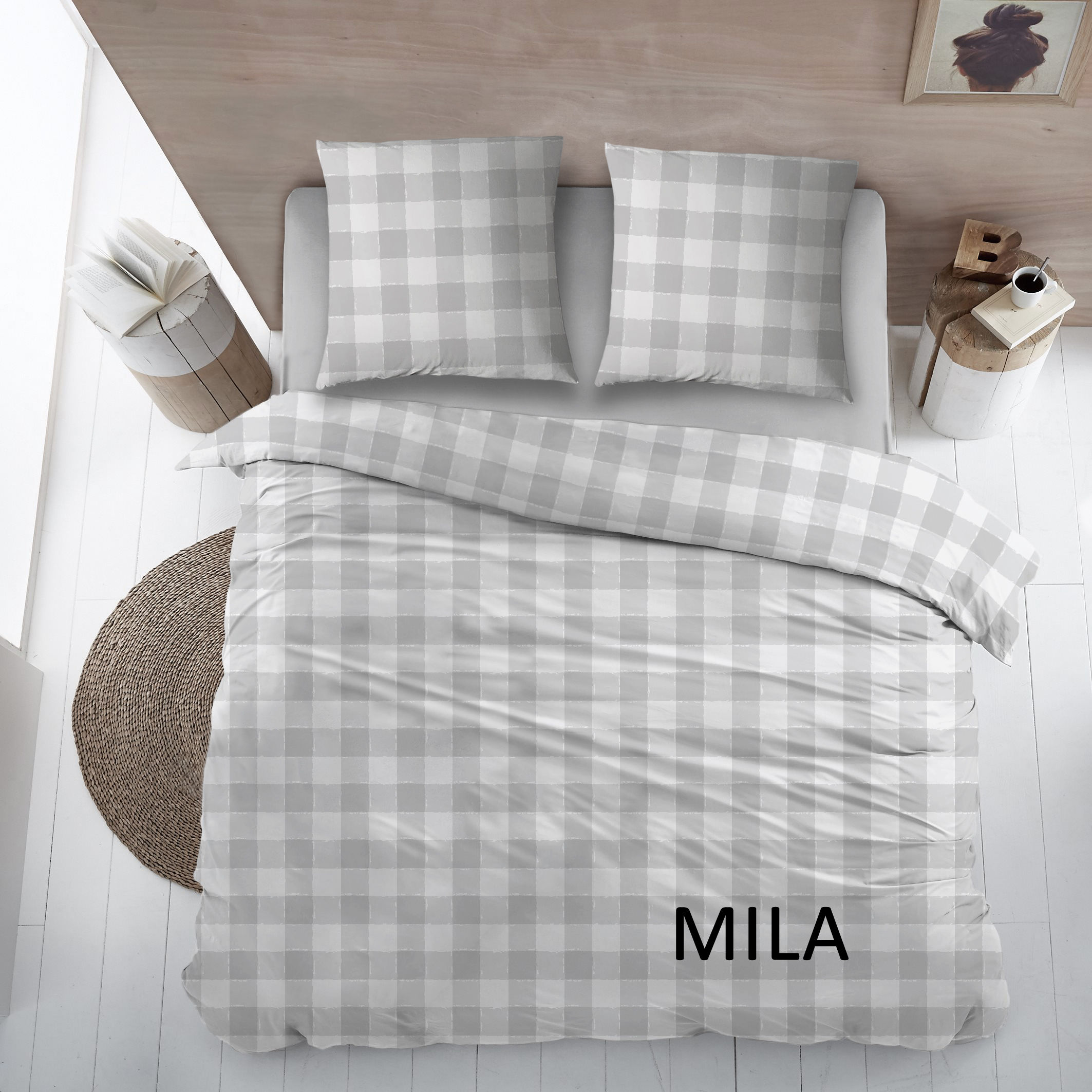 Cottons Dekbedovertrekset Mila Grijs 270x220 cm Katoen