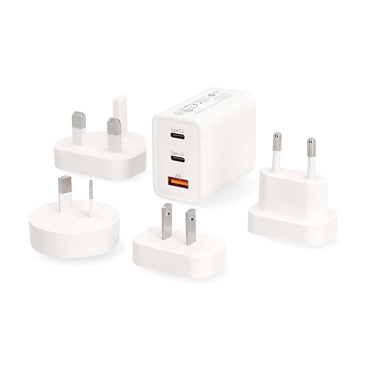 Nedis Reisadapter Universele GaN 65 W 4 Stekkers Wit