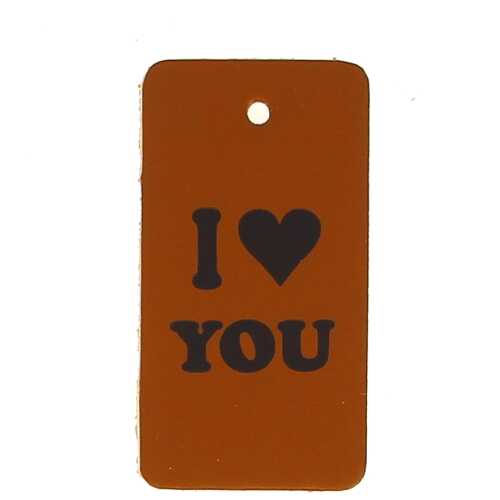 Sleutelhanger Leder I Love You Dark Cognac