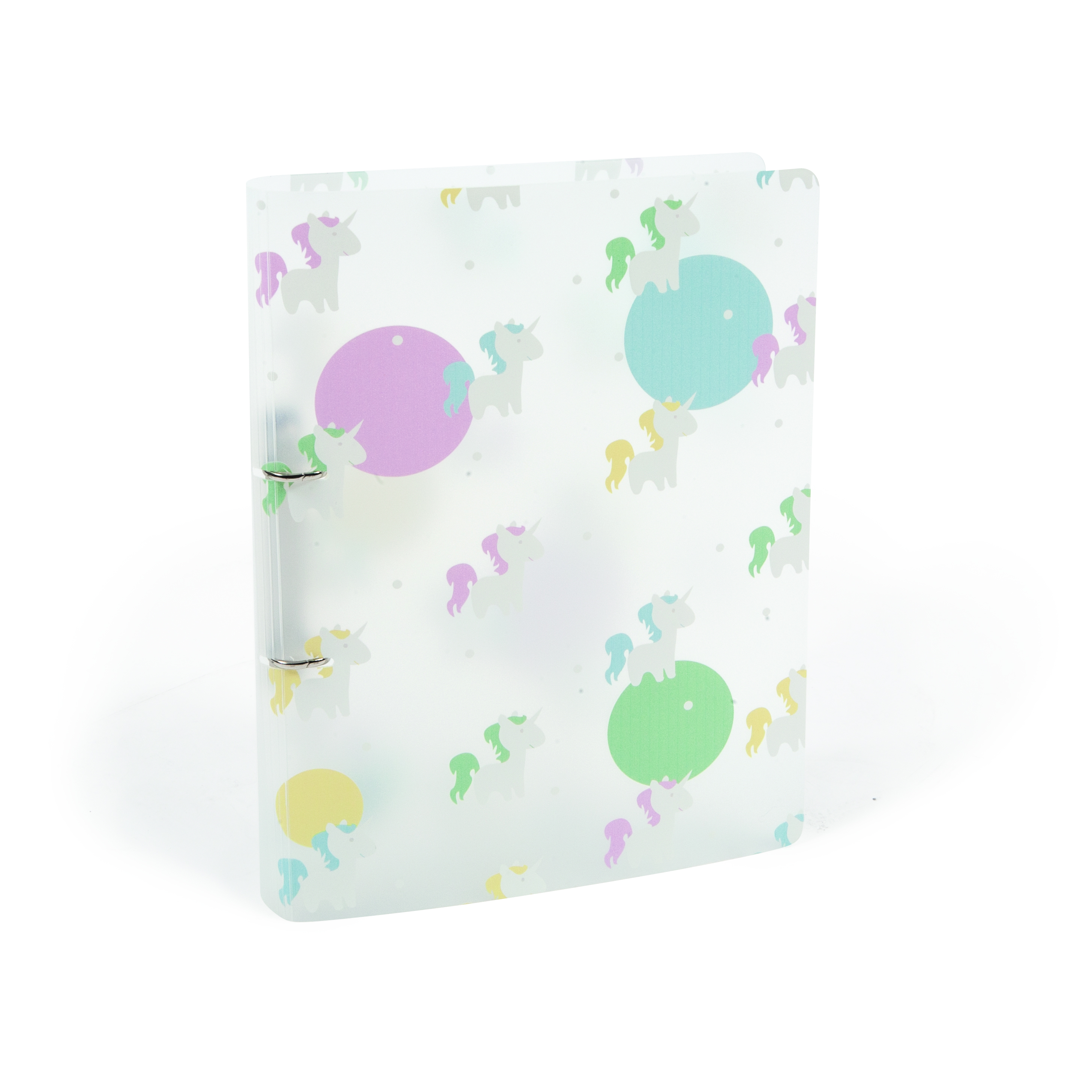 Ringmap A4 PP - Transparant - rug 2cm Vinya - Quadri Pastel Unicorns